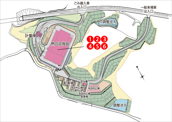 (仮称)仙南クリーンセンターの施設配置図
