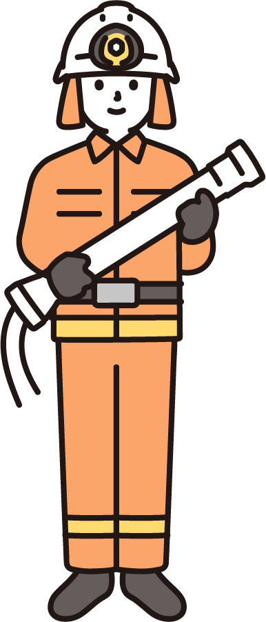 男性消防士イラスト